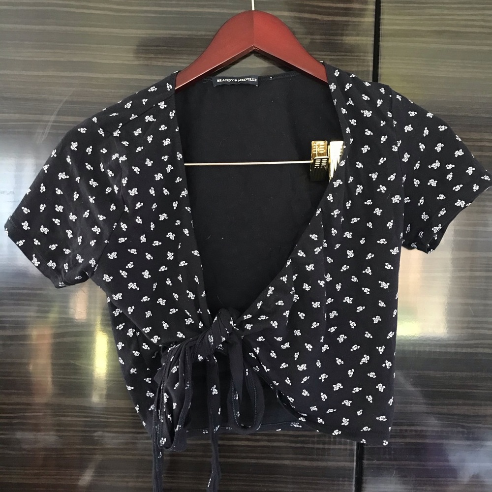 Brandy Melville Tie Up Wrap Top